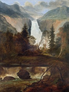 Fig. 1 Peder Balke, The Rjukan Falls, 1836, oil on  canvas, 167 x 125 cm